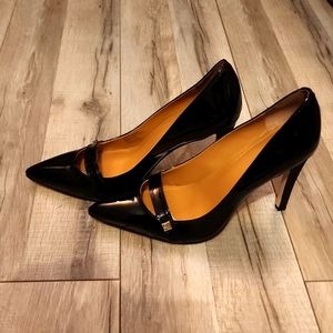 Calvin Klein Patent Leather Heals, Size 9.5, Black